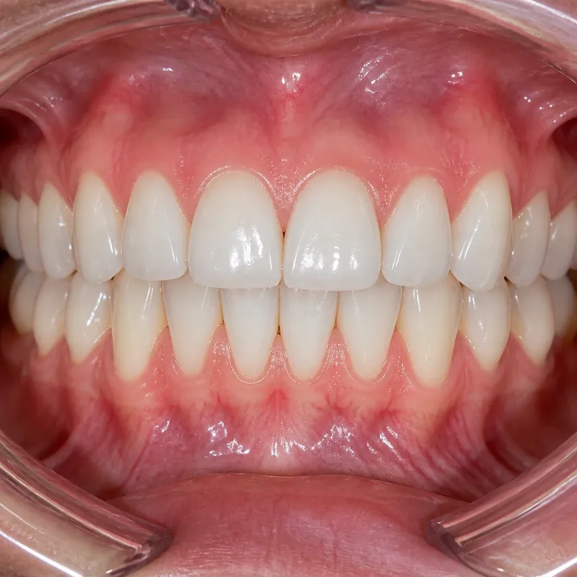 air flow — result after treatment close-up on a clinical image