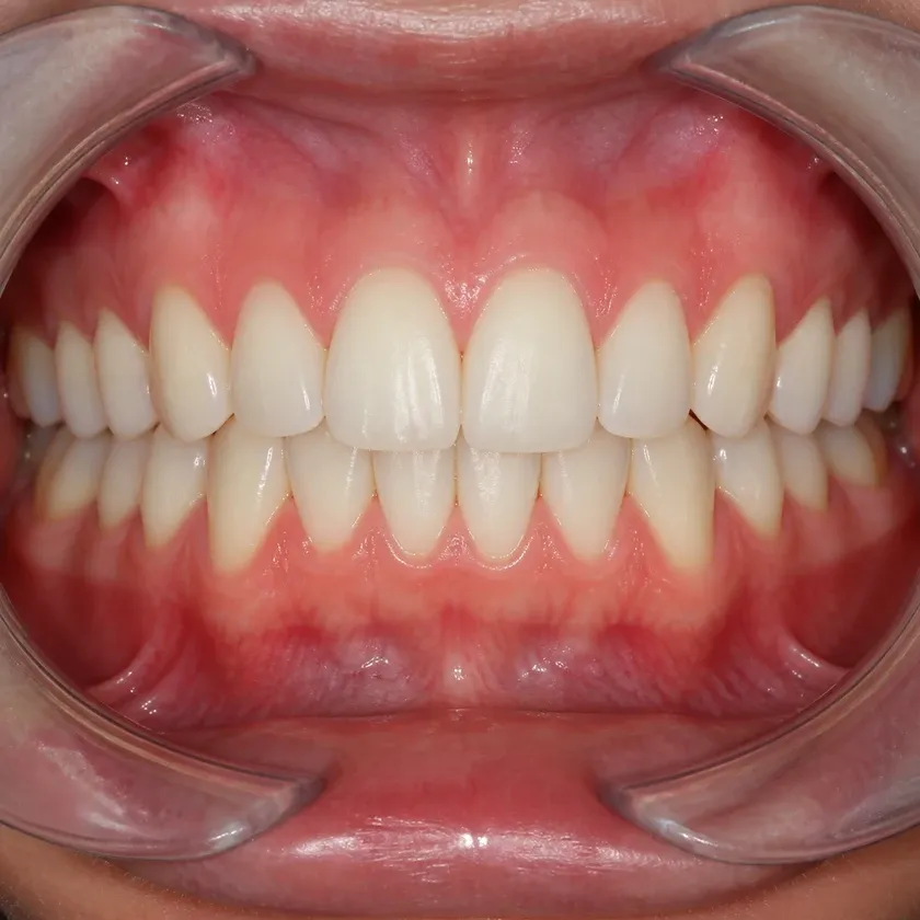 air flow — result after treatment close-up on a clinical image