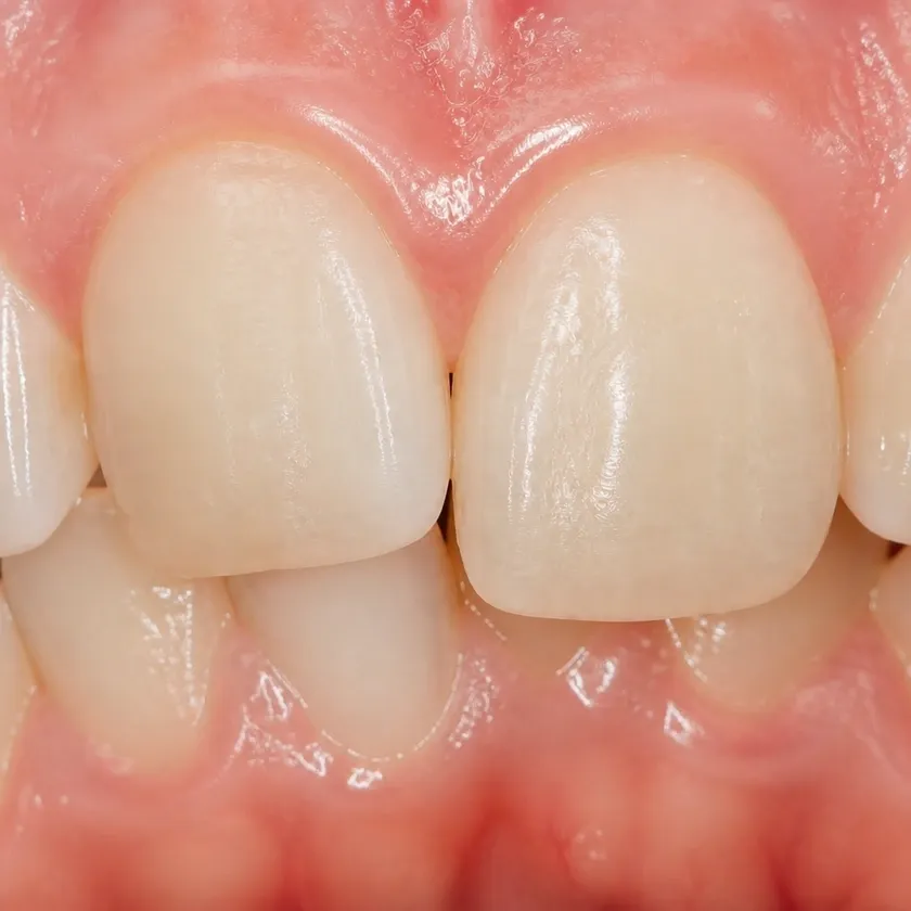 Damon braces — pre-treatment condition on a clinical image