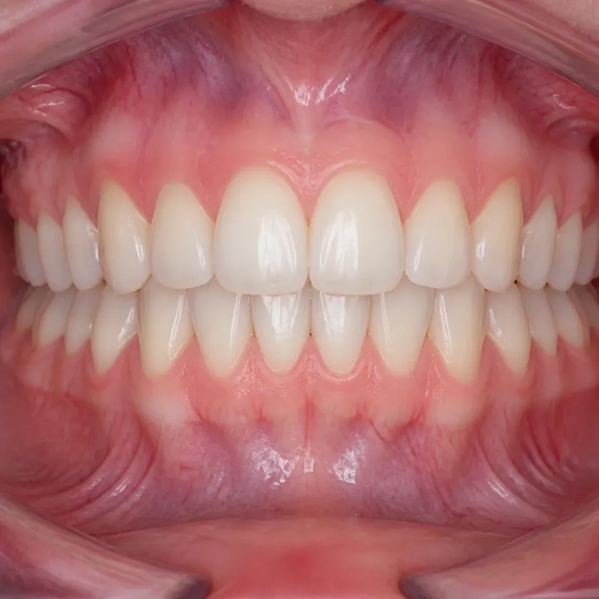 braces for children Astana — close-up of the result after treatment on a clinical image