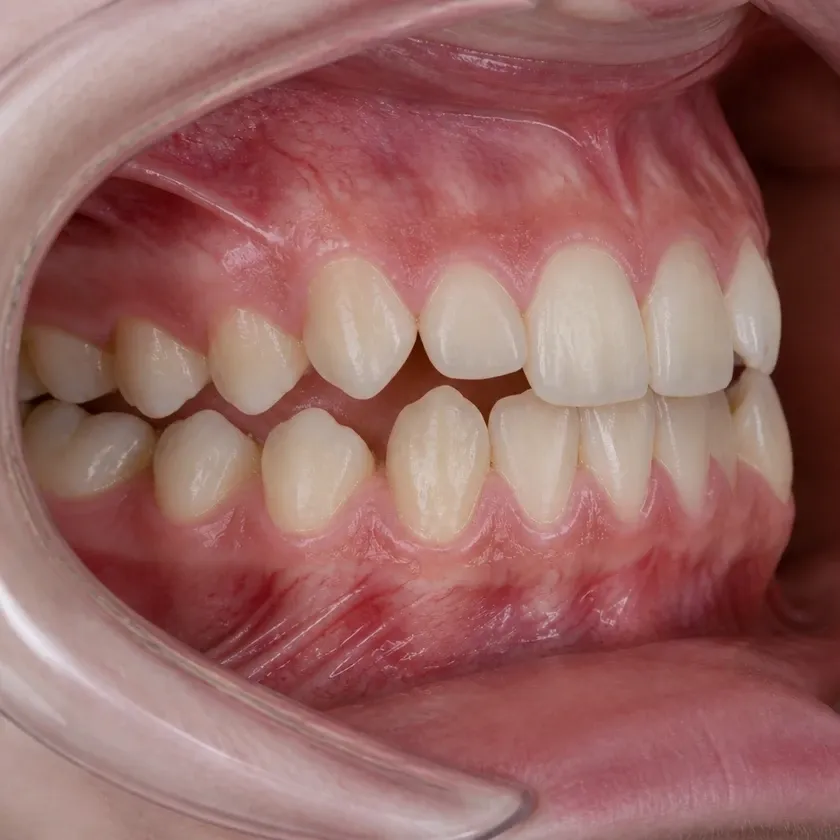 Braces for children — pre-treatment condition on a clinical image