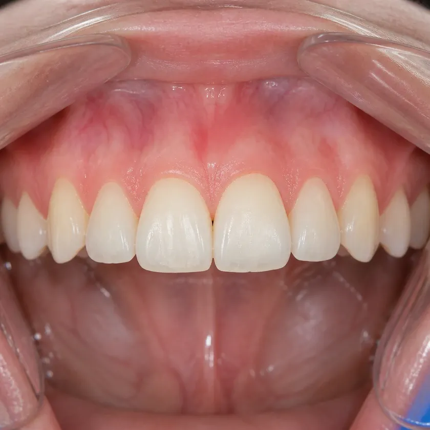 Forestadent braces — close-up of the treatment result in a clinical photograph