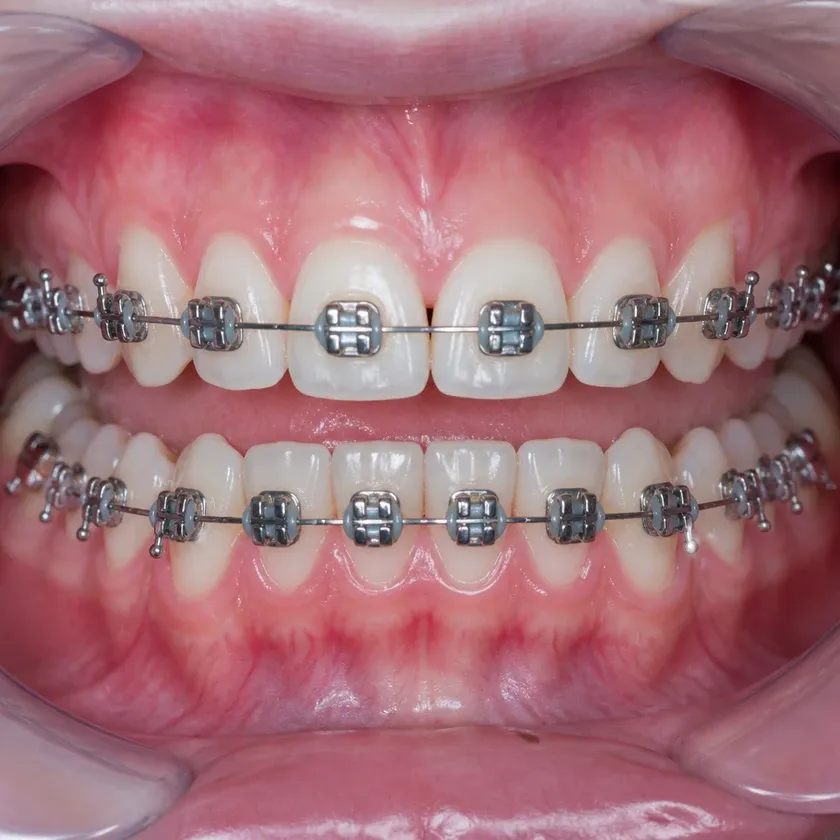 teeth cleaning for children — close-up result after treatment on a clinical image