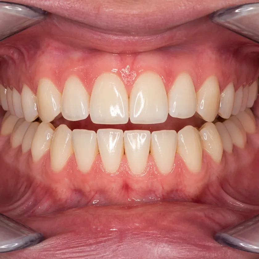 Gingivoplasty — close-up clinical photo of the result after treatment