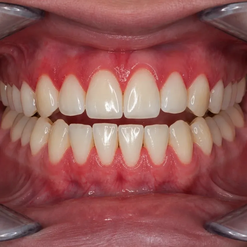 Gingivoplasty — pre-treatment condition in the clinical photograph