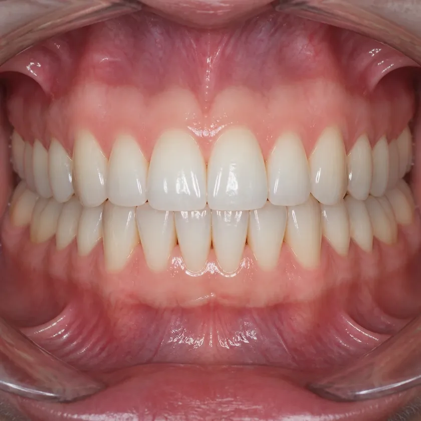Korean implant — close-up result after treatment in a clinical image