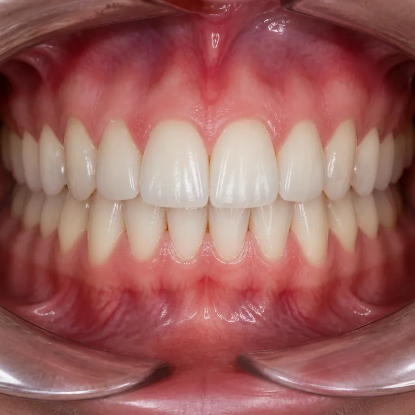dental implantation Astana — close-up result after treatment on a clinical image