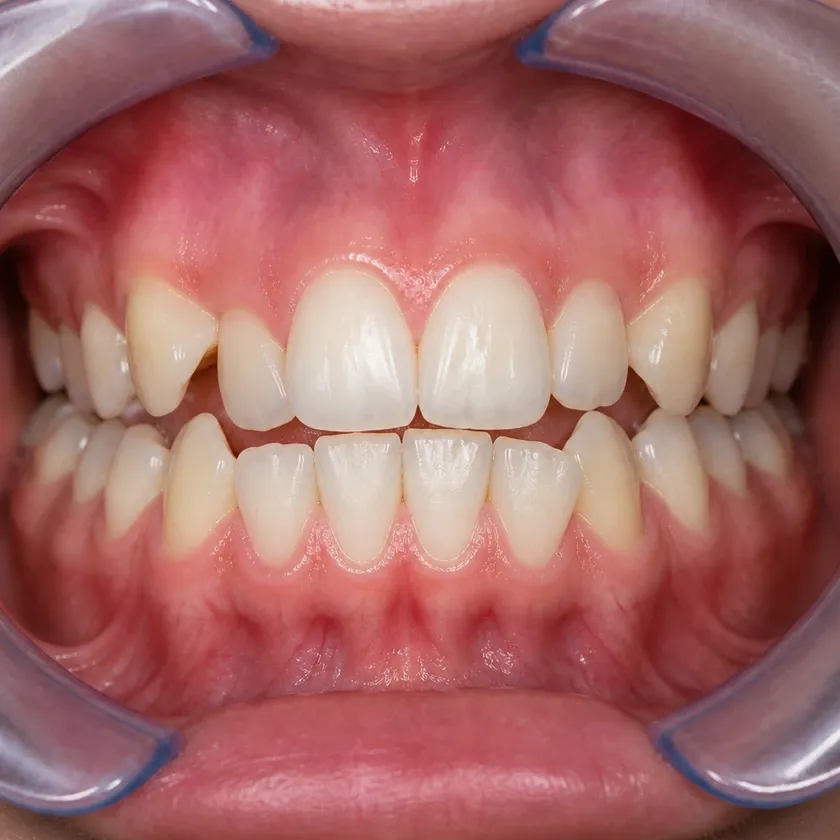 Orthodontic treatment for children — pre-treatment condition in a clinical photograph
