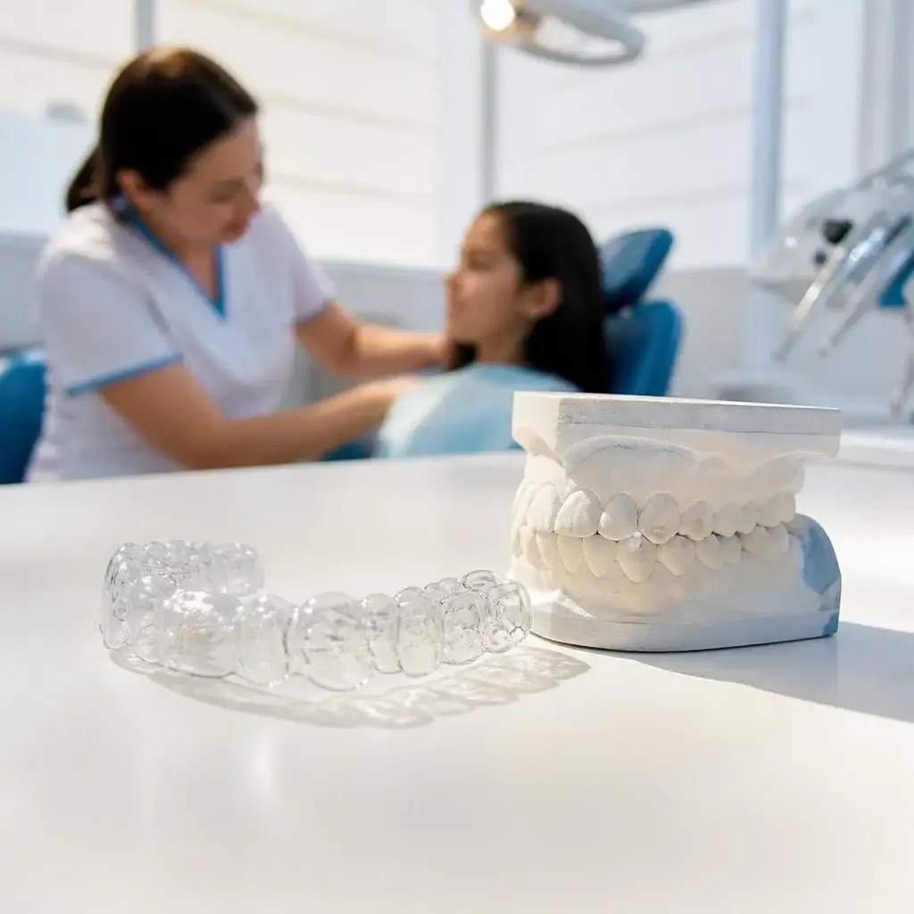 Clear aligners and a jaw model