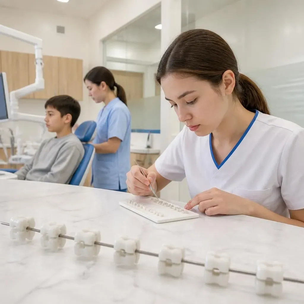Tooth-colored ceramic braces