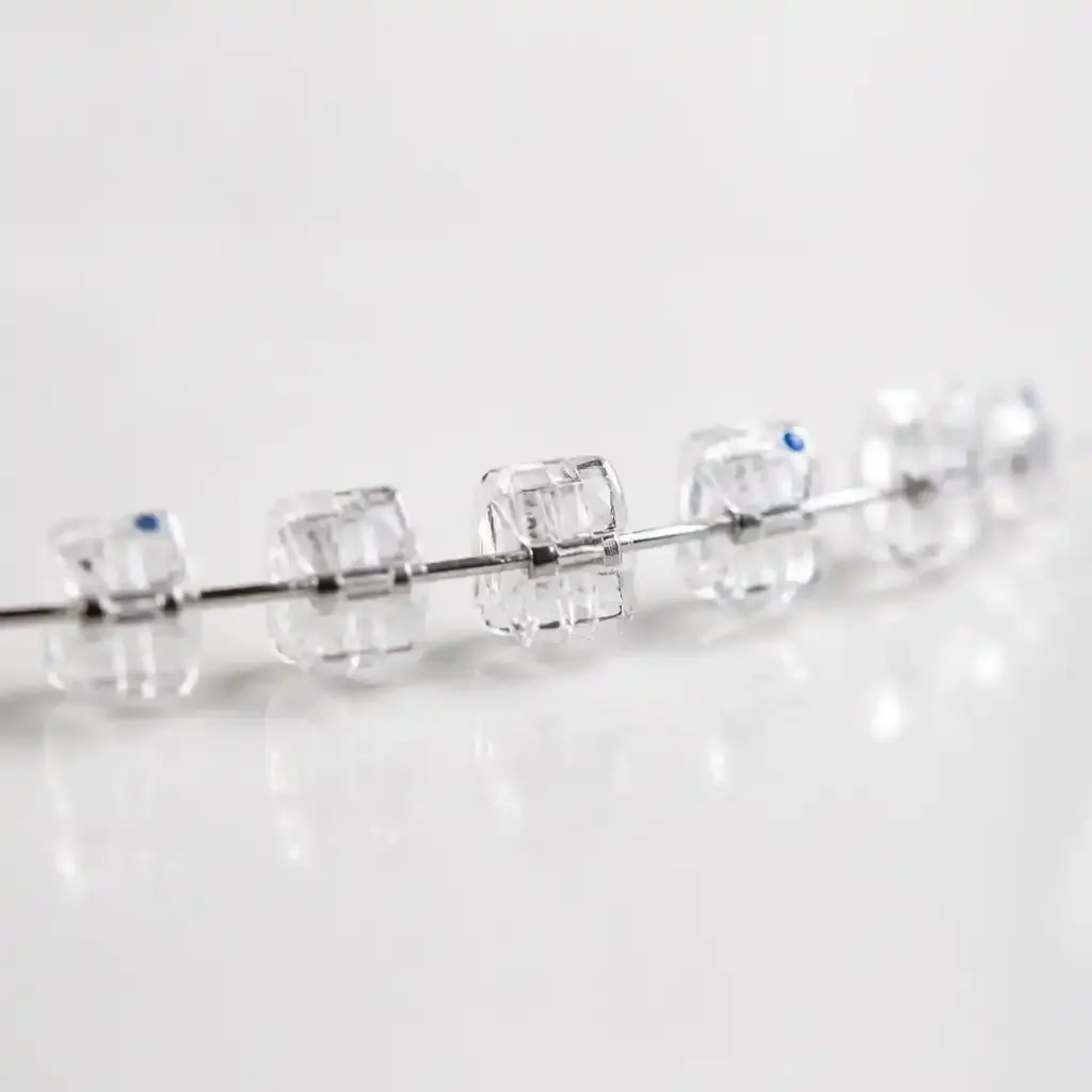 Clear sapphire braces