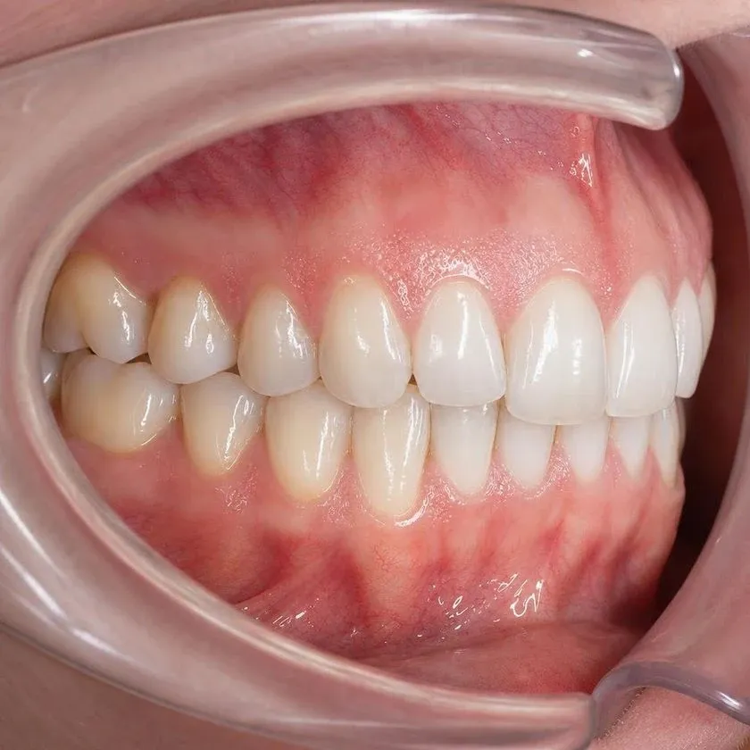 Correct incisor overlap after treatment of deep bite