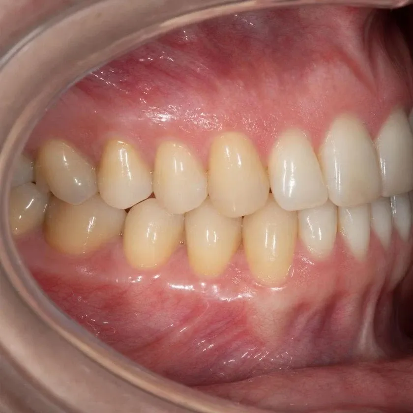 Correct jaw closure after treatment of mesial occlusion