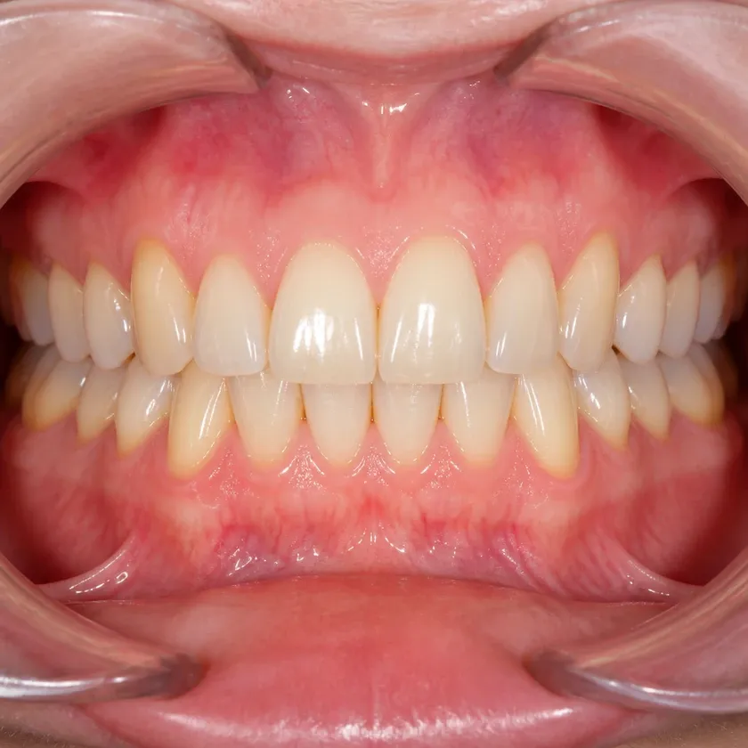 gum treatment with the Vector device — close-up result after treatment on a clinical image