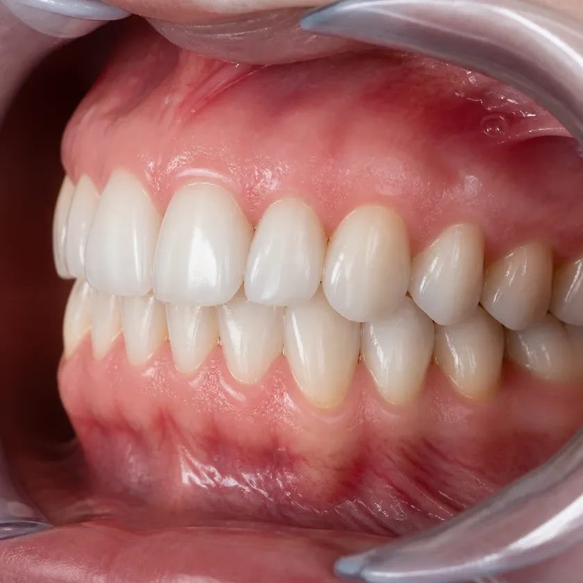 Gum treatment with the Vector system — close-up clinical image showing the result after treatment