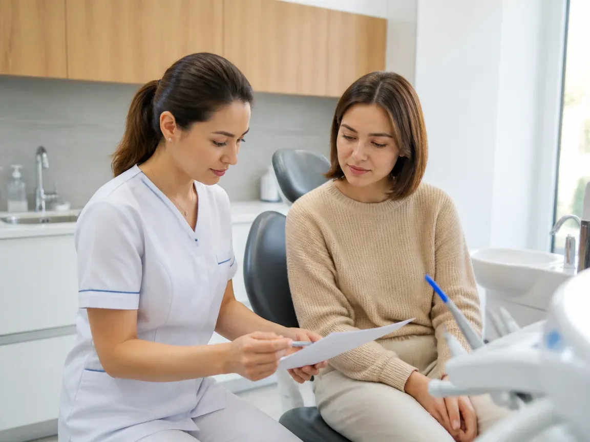 Қабылдаудың аяқталуы: дәрігер пациенттің қасында күтім бойынша ұсыныстарды талқылайды — «Бақылау қабылдауы» бөліміне арналған сурет
