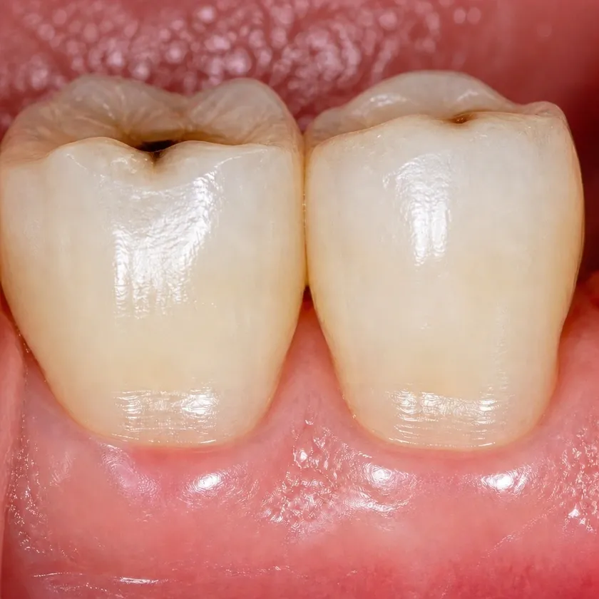 Treatment of periodontitis — pre-treatment condition on clinical image