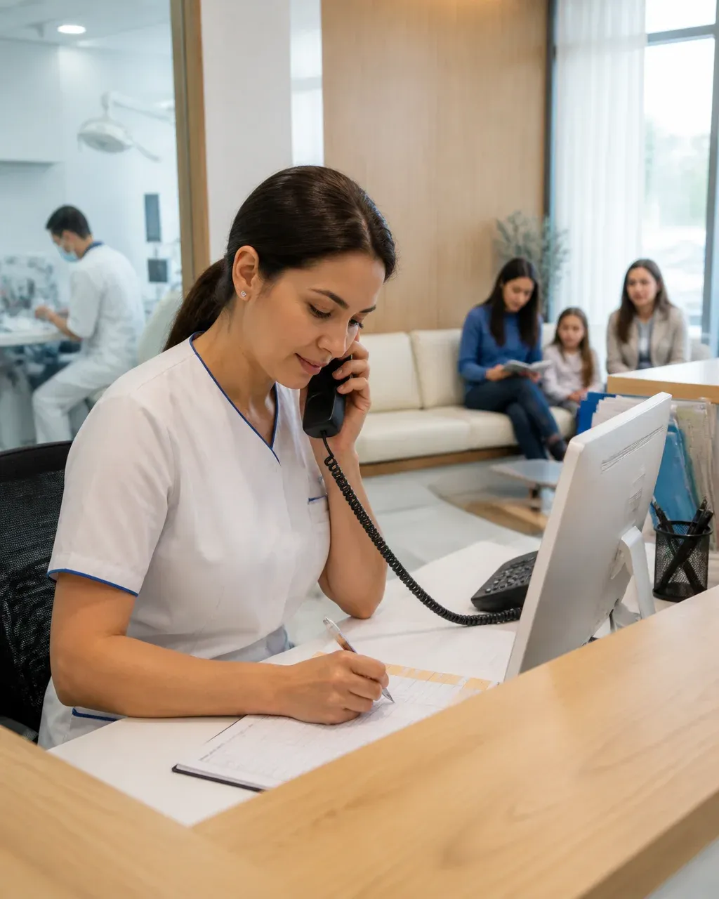 Клиника әкімшісі пациентті телефон арқылы қабылдауға жазады