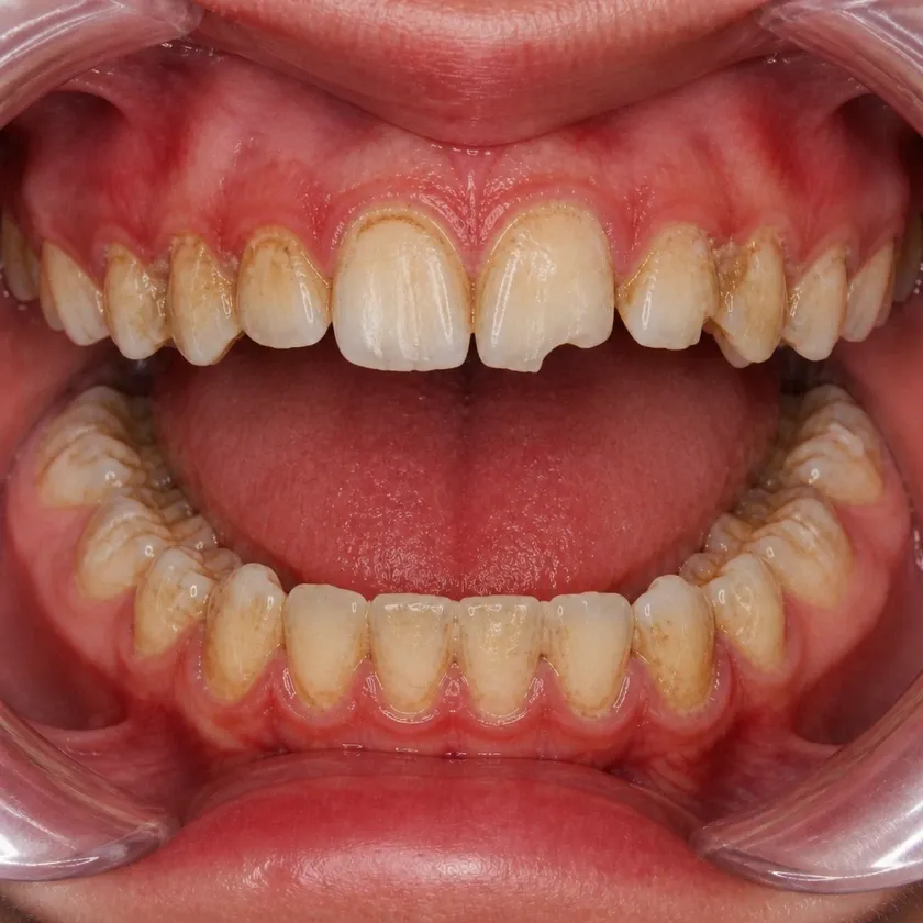Dental treatment in children — pre-treatment condition on a clinical image