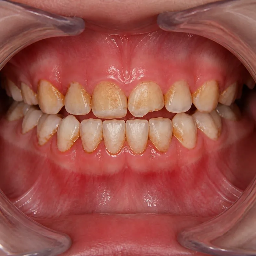 Dental treatment in children — pre-treatment condition on a clinical image