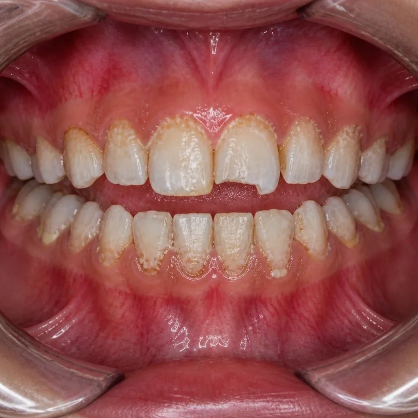Dental treatment in children — pre-treatment condition on a clinical image