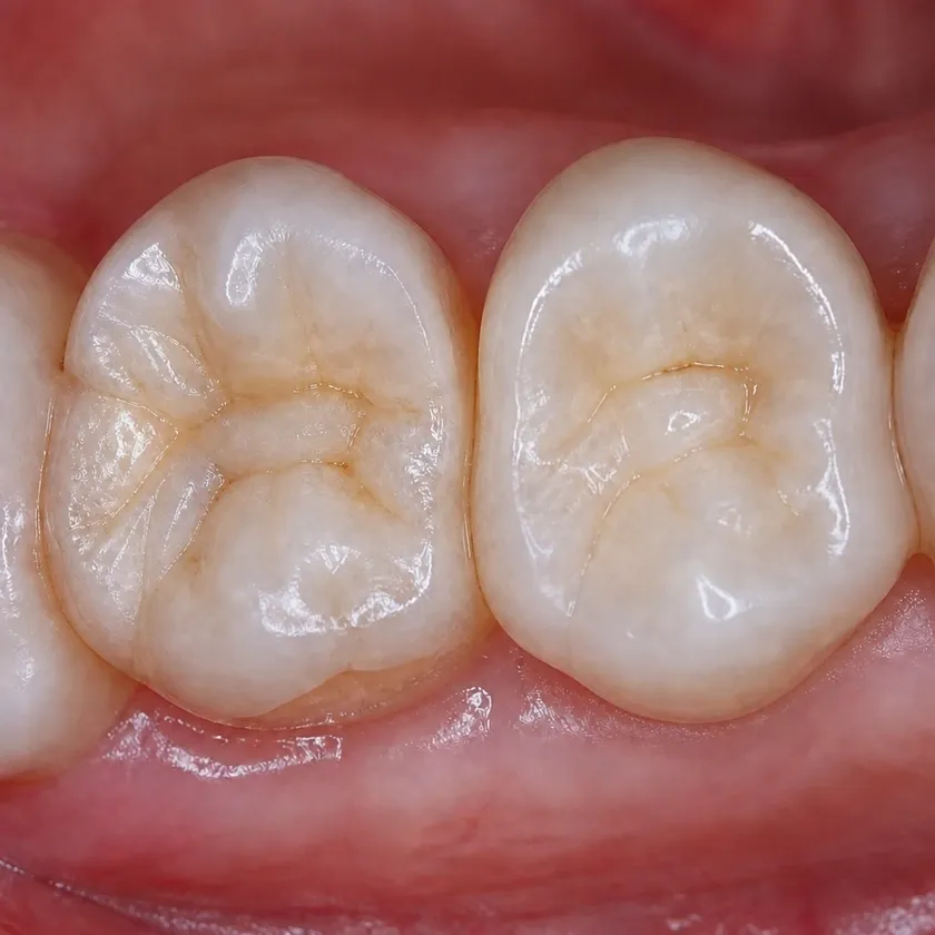 Laser dental treatment — before-treatment condition in a clinical image