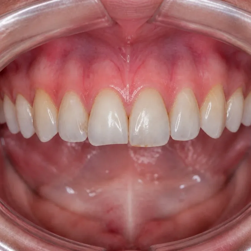 Dental treatment under general anesthesia — pre-treatment condition on a clinical image