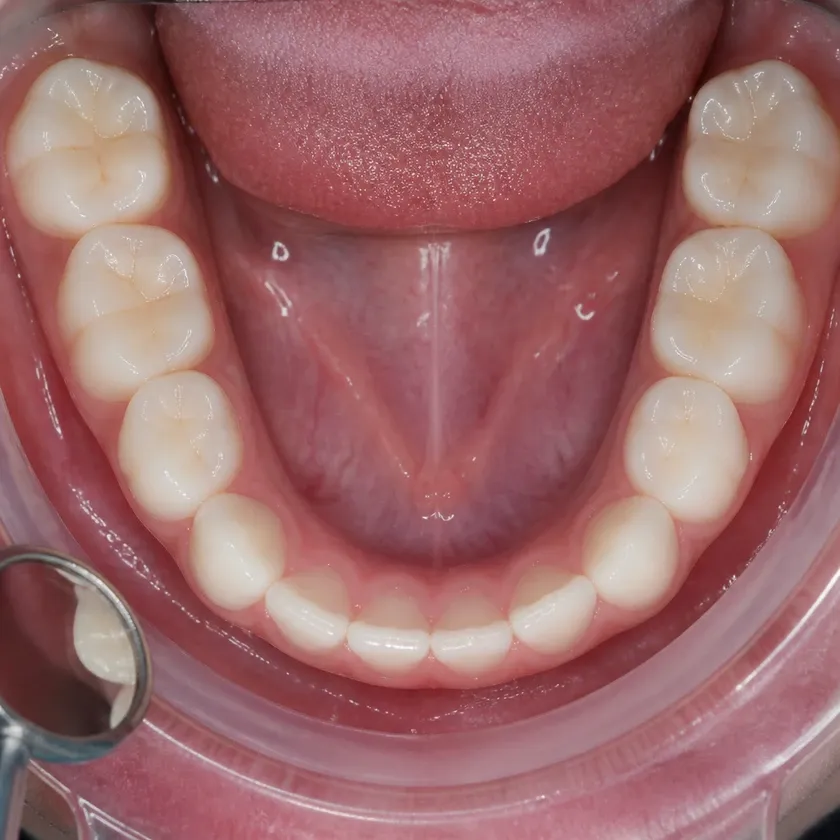 Dental treatment under sedation for children — close-up clinical photo of the result after treatment