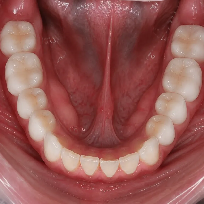 Lumineers — before-treatment condition in a clinical photograph