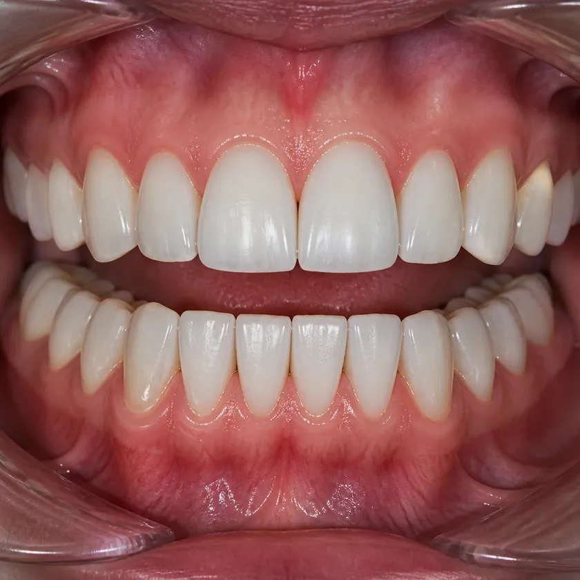 Lumineers — close-up clinical photo of the result after treatment