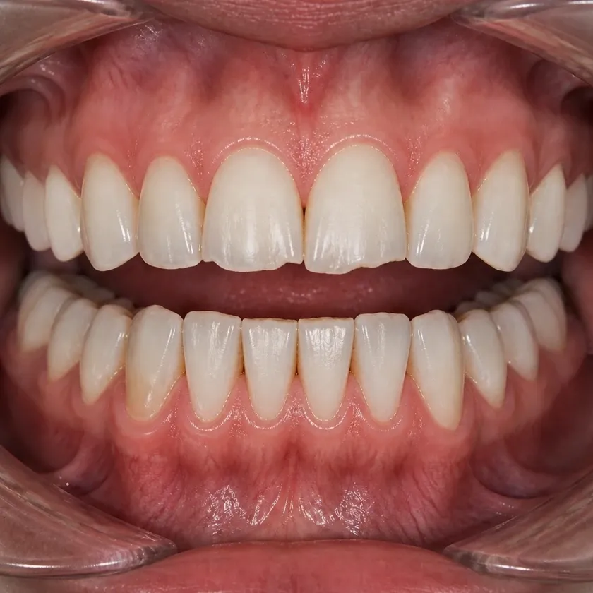 Lumineers — before-treatment condition in a clinical photograph