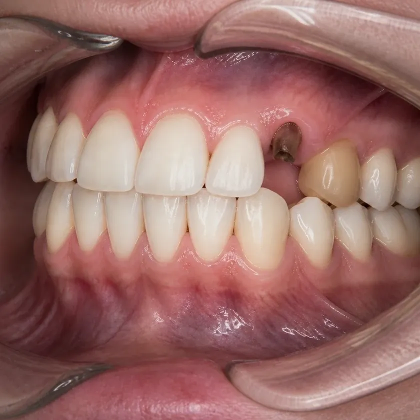 Microprosthetics of teeth — before treatment, clinical photograph