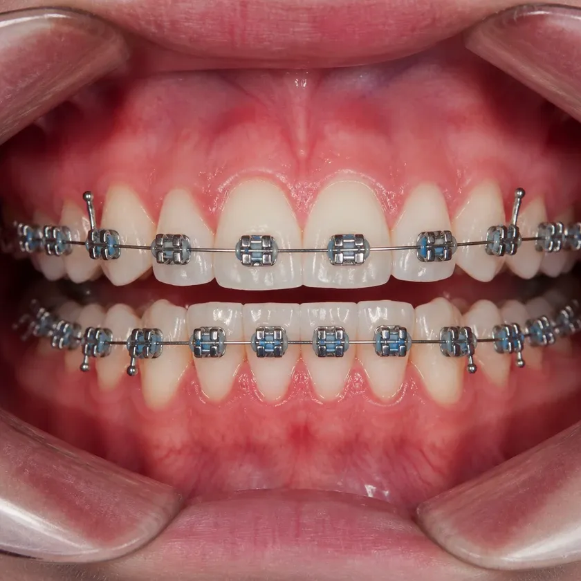 Bite correction surgery — close-up clinical image showing the result after treatment