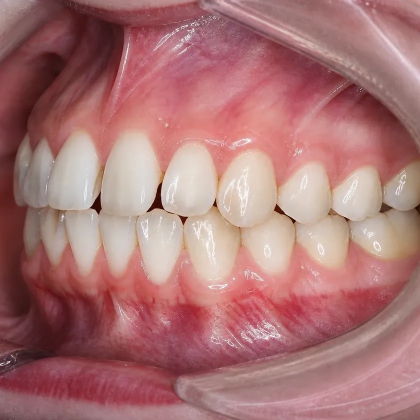 Bite correction surgery — pre-treatment condition on a clinical image