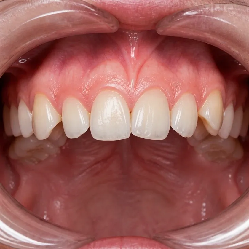 Orthodontics — pre-treatment condition in a clinical photograph