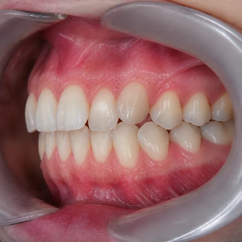 Orthodontics — pre-treatment condition in a clinical photograph