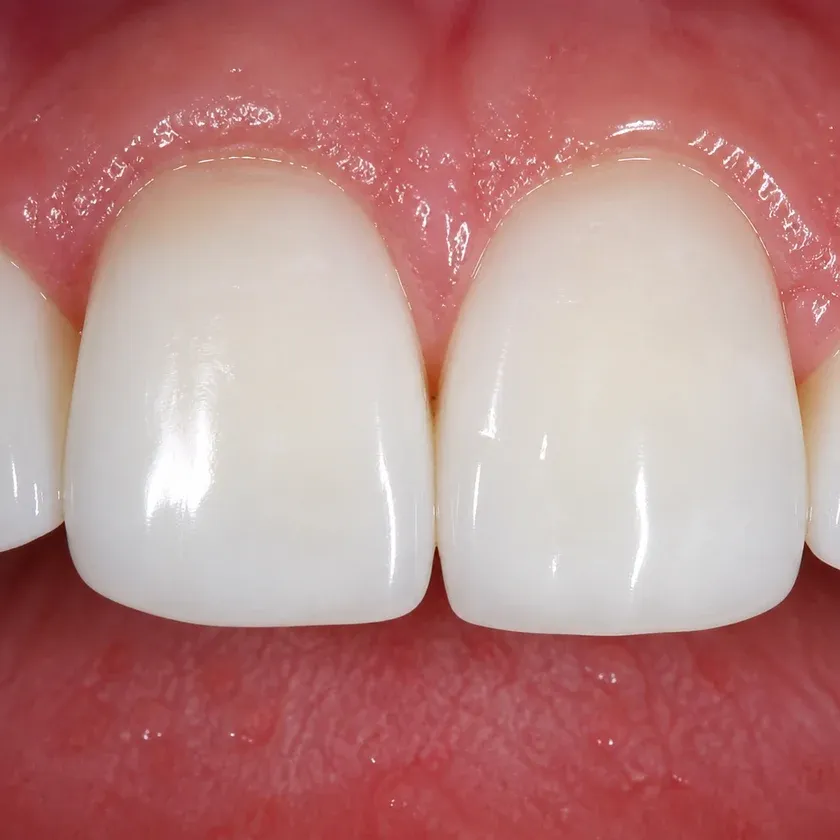 Beyond Polus teeth whitening — close-up of the treatment result in a clinical photograph