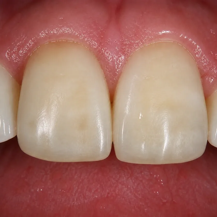 Beyond Polus teeth whitening — before-treatment condition in a clinical photograph