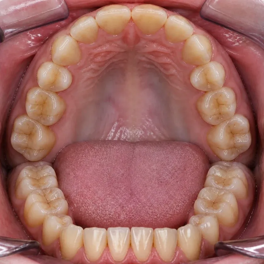 Beyond Polus teeth whitening — before-treatment condition in a clinical photograph
