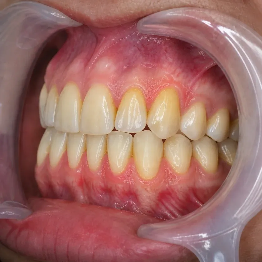 Beyond Polus teeth whitening — before-treatment condition in a clinical photograph
