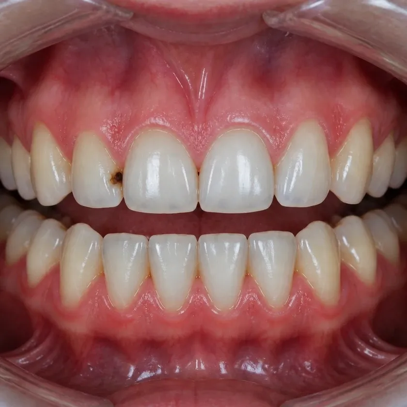 Root canal filling — pre-treatment condition on clinical image