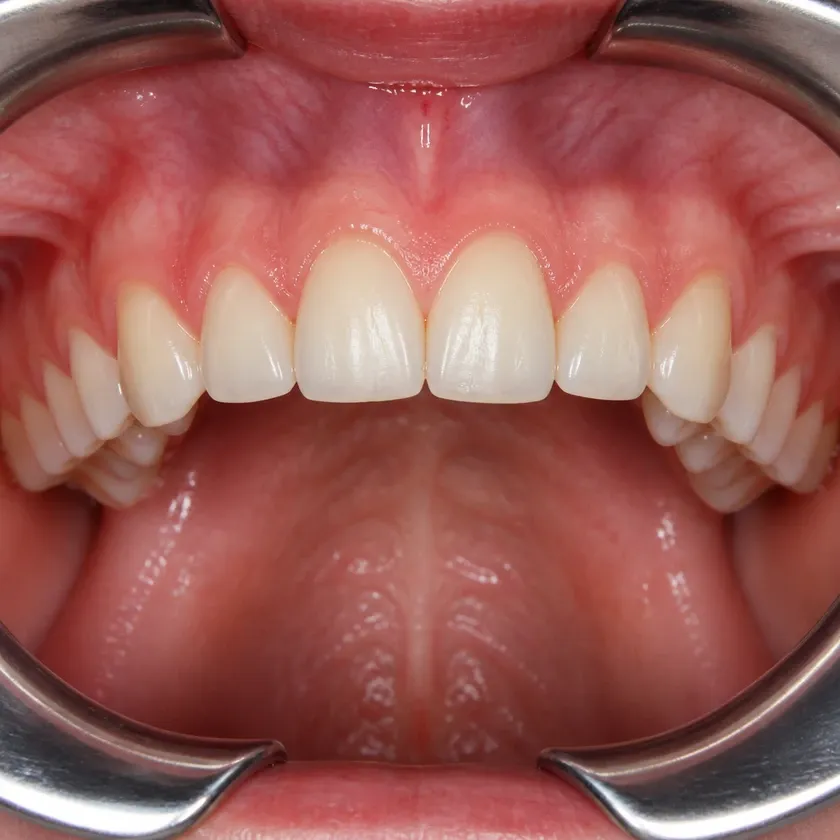 dental trainers — close-up of the result after treatment on a clinical image