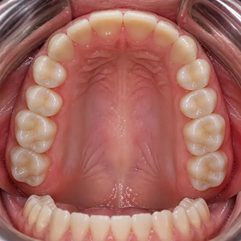 dental trainers — close-up of the result after treatment on a clinical image