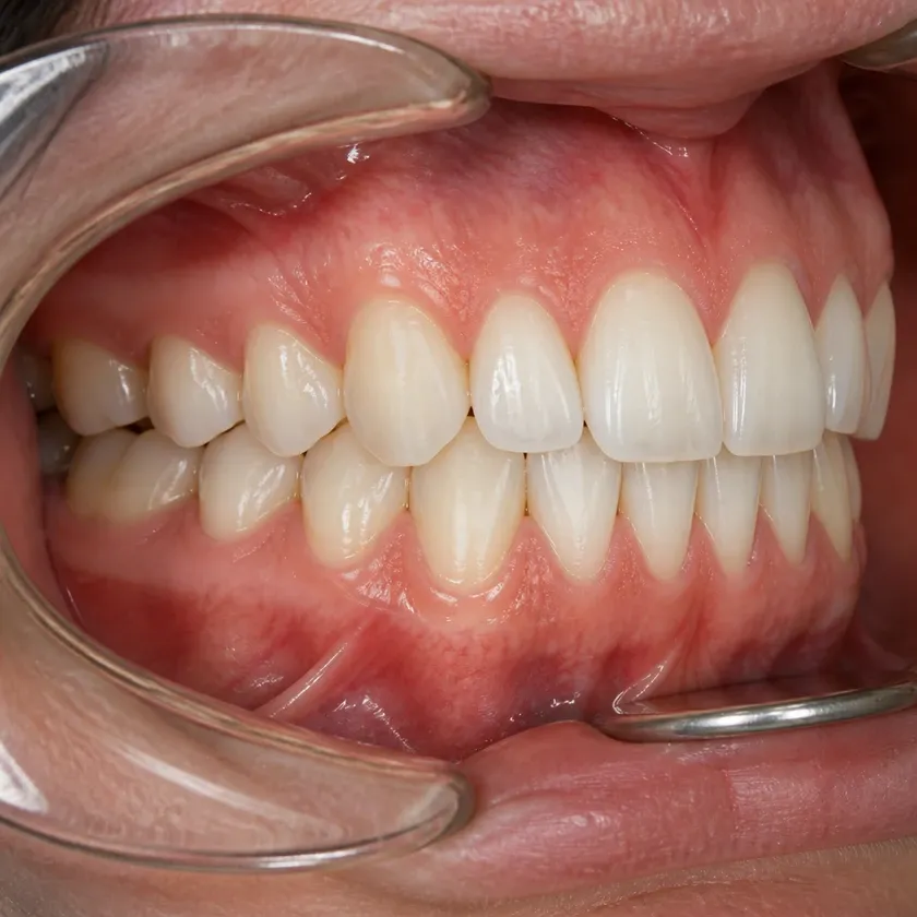 dental trainers — close-up of the result after treatment on a clinical image