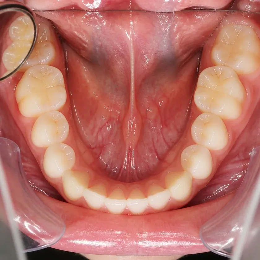 dental trainers — close-up of the result after treatment on a clinical image