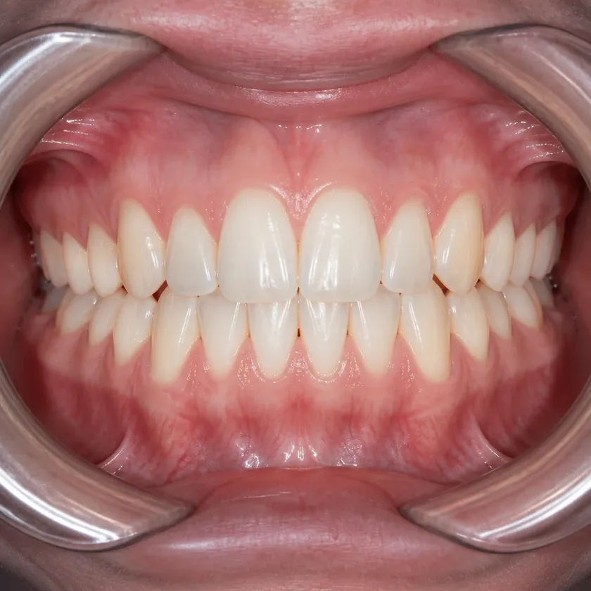 dental trainers — close-up of the result after treatment on a clinical image