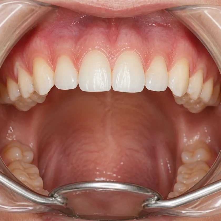 children's dental trainers — close-up clinical photograph of the result after treatment