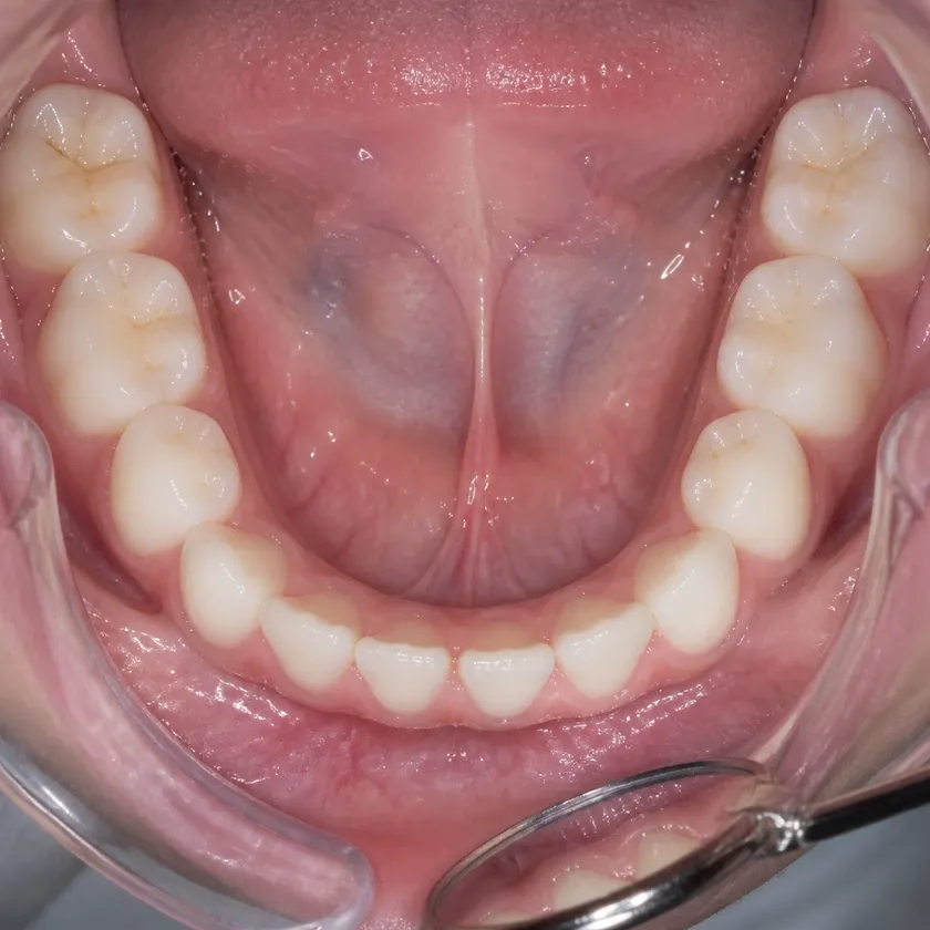 children's dental trainers — close-up clinical photograph of the result after treatment