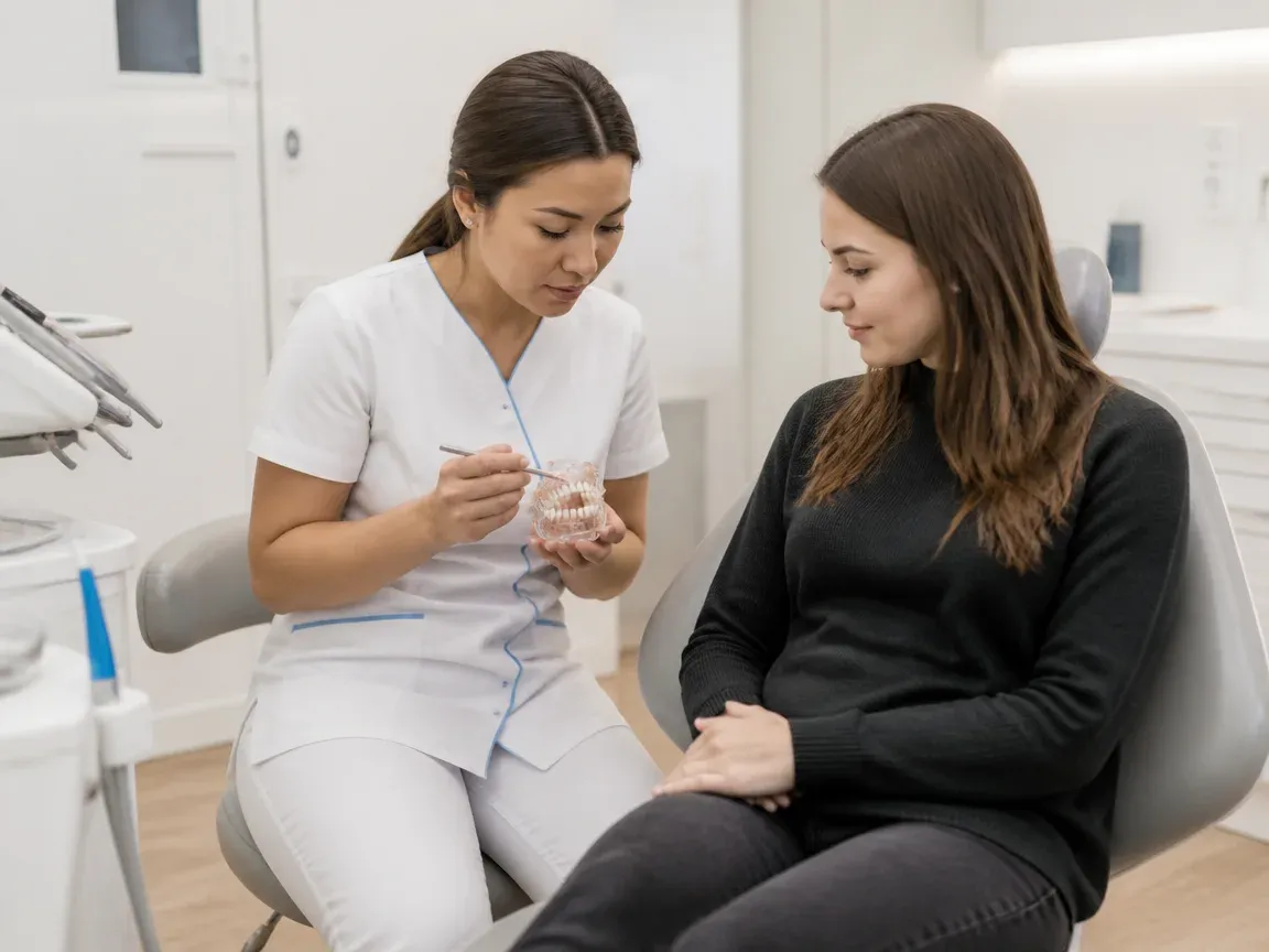End of appointment: the doctor sits with the patient to go over aftercare instructions — illustration for the "Scheduled activations" section